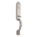Baldwin Reserve SCELIXDECRTSR150 Single Cylinder Elizabeth Handleset Right Hand Decorative Lever and Traditional Square Rose with 6AL Latch and Dual Strike Satin Nickel Finish - Right Hand - NA