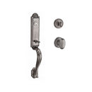 Baldwin Reserve SCELIXELLTRR152 Single Cylinder Elizabeth Handleset Ellipse Knob and Traditional Round Rose with 6AL Latch and Dual Strike Matte Antique Nickel Finish - NA - NA