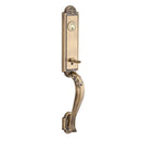 Baldwin Reserve SCELIXELLTSR049 Single Cylinder Elizabeth Handleset Ellipse Knob and Traditional Square Rose with 6AL Latch and Dual Strike Matte Brass and Black Finish - NA - NA