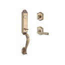 Baldwin Reserve SCELIXFEDLTAR049 Single Cylinder Elizabeth Handleset Left Hand Federal Lever and Traditional Arch Rose with 6AL Latch and Dual Strike Matte Brass and Black Finish - Left Hand - NA