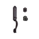 Baldwin Reserve SCELIXROUTAR112 Single Cylinder Elizabeth Handleset Round Knob and Traditional Arch Rose with 6AL Latch and Dual Strike Venetian Bronze Finish - NA - NA