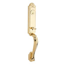 Baldwin Reserve SCELIXROUTSR003 Single Cylinder Elizabeth Handleset Round Knob and Traditional Square Rose with 6AL Latch and Dual Strike Lifetime Brass Finish - NA - NA