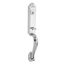 Baldwin Reserve SCELIXTRATSR260 Single Cylinder Elizabeth Handleset Traditional Knob and Traditional Square Rose with 6AL Latch and Dual Strike Bright Chrome Finish - NA - NA