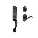 Baldwin Reserve SCKODXARCLRAR481 Single Cylinder Kodiak Handleset Left Hand Arch Lever and Rustic Arch Rose with 6AL Latch and Dual Strike Dark Bronze Finish - Left Hand - NA