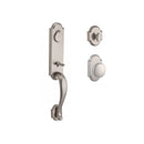Baldwin Reserve SCKODXRUSRAR492 Single Cylinder Kodiak Handleset Rustic Knob and Rustic Arch Rose with 6AL Latch and Dual Strike White Bronze Finish - NA - NA
