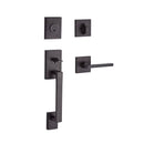 Baldwin Reserve SCLAJXSQUCSR112 Single Cylinder La Jolla Handleset Square Lever Contemporary Square Rose with 6AL Latch and Dual Strike Venetian Bronze Finish - NA - NA