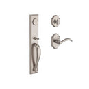Baldwin Reserve SCLONXARCRRAR492 Single Cylinder Longview Handleset Right Hand Arch Lever and Rustic Arch Rose with 6AL Latch and Dual Strike White Bronze Finish - Right Hand - NA