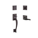 Baldwin Reserve SCNAPXDECLTSR112 Single Cylinder Napa Handleset Left Hand Decorative Lever and Traditional Square Rose with 6AL Latch and Dual Strike Venetian Bronze Finish - Left Hand - NA