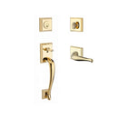 Baldwin Reserve SCNAPXDECRTSR003 Single Cylinder Napa Handleset Right Hand Decorative Lever and Traditional Square Rose with 6AL Latch and Dual Strike Lifetime Brass Finish - Right Hand - NA
