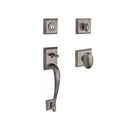 Baldwin Reserve SCNAPXELLTSR152 Single Cylinder Napa Handleset Ellipse Knob and Traditional Square Rose with 6AL Latch and Dual Strike Matte Antique Nickel Finish - NA - NA