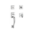 Baldwin Reserve SCNAPXELLTSR260 Single Cylinder Napa Handleset Ellipse Knob and Traditional Square Rose with 6AL Latch and Dual Strike Bright Chrome Finish - NA - NA