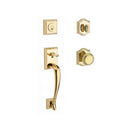 Baldwin Reserve SCNAPXTRATAR003 Single Cylinder Napa Handleset Traditional Knob and Traditional Arch Rose with 6AL Latch and Dual Strike Lifetime Brass Finish - NA - NA