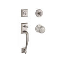 Baldwin Reserve SCNAPXTRATRR150 Single Cylinder Napa Handleset Traditional Knob and Traditional Round Rose with 6AL Latch and Dual Strike Satin Nickel Finish - NA - NA