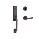 Baldwin Reserve SCSEAXTUBRCRR112 Single Cylinder Seattle Handleset Right Hand Tube Lever and Contemporary Round Rose with 6AL Latch and Dual Strike Venetian Bronze Finish - Right Hand - NA