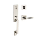 Baldwin Reserve SCSEAXTUBRCSR141 Single Cylinder Seattle Handleset Right Hand Tube Lever and Contemporary Square Rose with 6AL Latch and Dual Strike Bright Nickel Finish - Right Hand - NA