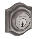 Baldwin Reserve SCTAD152 Single Cylinder Traditional Arch Deadbolt with 6AL Latch and Dual Strike Matte Antique Nickel Finish - Matte Antique Nickel - NA