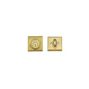 Baldwin Reserve SCTSD049 Single Cylinder Traditional Square Deadbolt with 6AL Latch and Dual Strike Matte Brass and Black Finish - Matte Brass and Black - NA