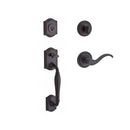 Baldwin Reserve SCWESXCURRTRR112 Single Cylinder Westcliff Handleset Right Hand Curve Lever and Traditional Round Rose with 6AL Latch and Dual Strike Venetian Bronze Finish - Right Hand - NA