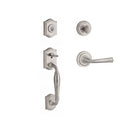 Baldwin Reserve SCWESXFEDRTRR150 Single Cylinder Westcliff Handleset Right Hand Federal Lever and Traditional Round Rose with 6AL Latch and Dual Strike Satin Nickel Finish - Right Hand - NA