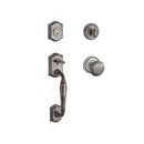 Baldwin Reserve SCWESXROUTRR152 Single Cylinder Westcliff Handleset Round Knob and Traditional Round Rose with 6AL Latch and Dual Strike Matte Antique Nickel Finish - NA - NA