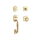 Baldwin Reserve SCWESXTRATSR003 Single Cylinder Westcliff Handleset Traditional Knob and Traditional Square Rose with 6AL Latch and Dual Strike Lifetime Brass Finish - NA - NA