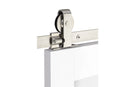 Emtek Classic Top Mount Hanger Solid Wheel Style Flat Fastener Style in Stainless Steel