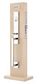 Emtek F20 Function Adelaide Mortise Handleset with Hampton Glass Knob