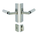 Emtek Myles Modern Brass Lever With 1-1/2" x 5" Stretto Rosette