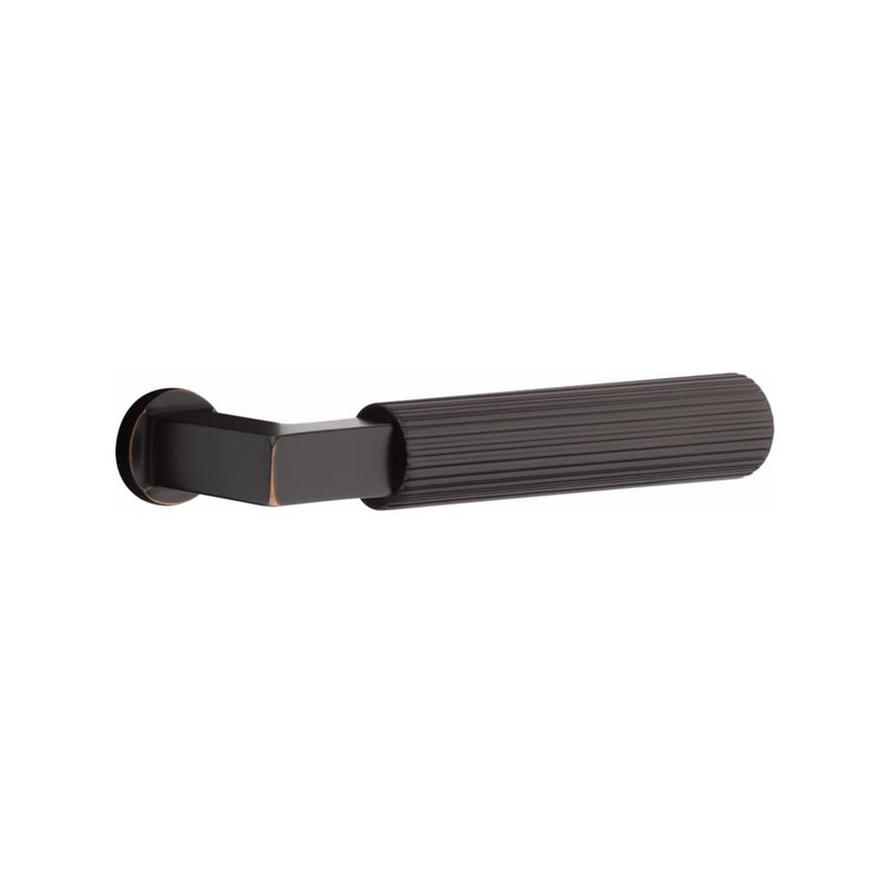 Emtek Single Cylinder Arts & Crafts Full Length Handleset EMPowered Motorized Smart Lock Upgrade With Select L-Square Straight Knurled Lever