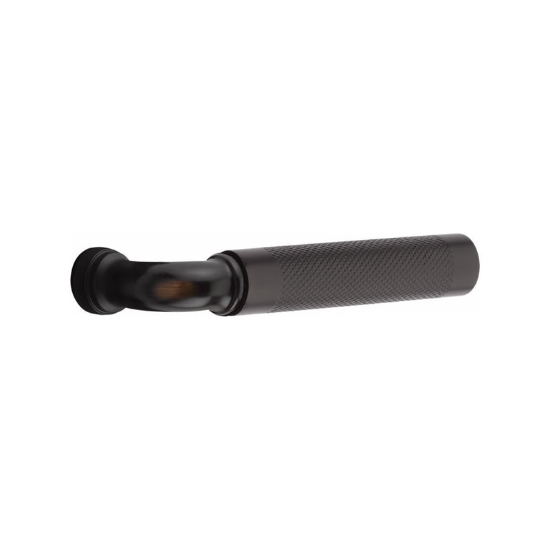 Emtek Single Cylinder Arts & Crafts Full Length Handleset EMPowered Motorized Smart Lock Upgrade With Select R-Bar Knurled Lever