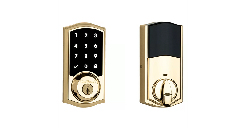 Kwikset 916CNTZW500 Z-Wave ZW500 Enabled Contemporary Smartcode Touchscreen Deadbolt with RCAL Latch and RCS Strike